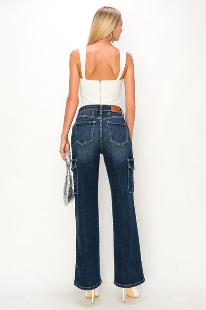 High Rise Wide Leg Denim Jeans