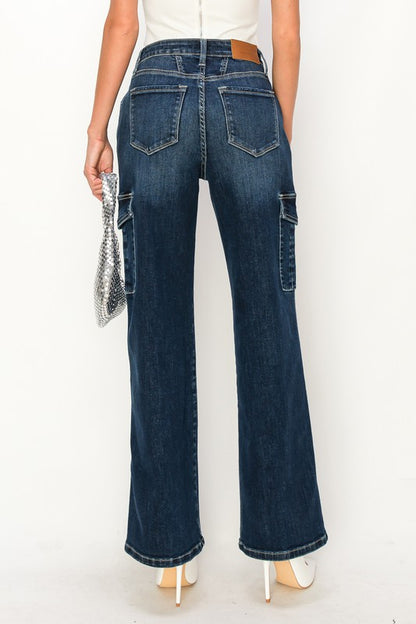 High Rise Wide Leg Denim Jeans