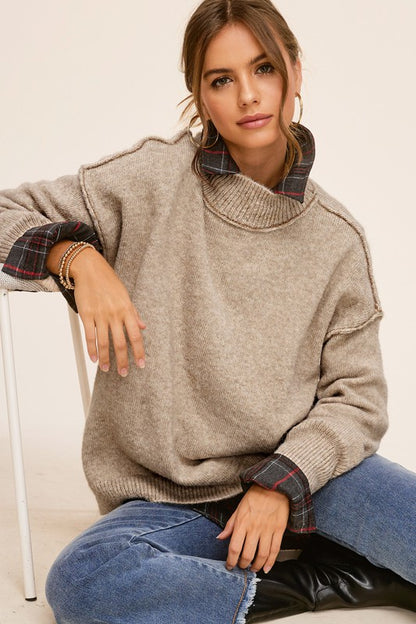 Turtle Neck Oversized Casual Ella Sweater