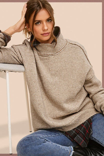 Turtle Neck Oversized Casual Ella Sweater