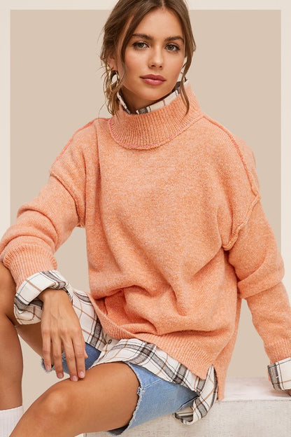 Turtle Neck Oversized Casual Ella Sweater