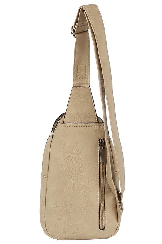 Buckle Pocket Sling Bag Crossbody Backpack