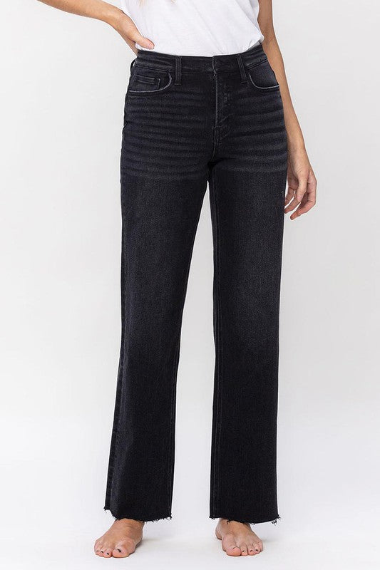 Raw Hem High Rise Dad Jeans