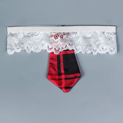 Red Plaid Maid Costume Lingerie Set - Roleplay - Fashions Envy