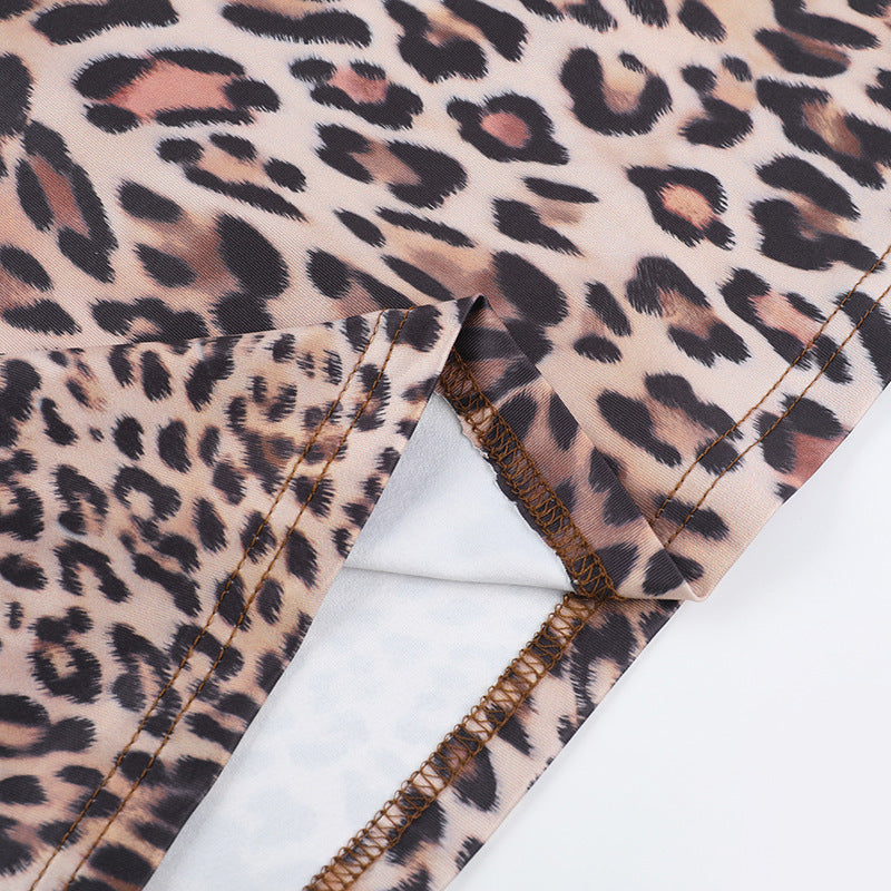 Vacation Style Leopard Bikini Set -  Maxi Skirt Cover-Up