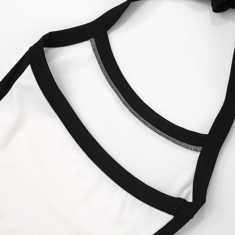 Sexy Backless Bodycon Mini - Halter Tennis Dress