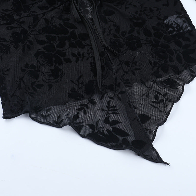 Long Sleeve Square Neck Top - Fitted Pullover