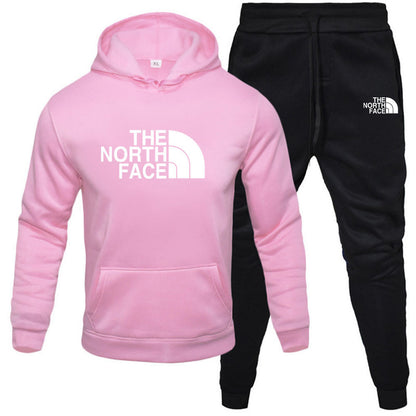 Fleece Hoodie Set - Pullover Sweatshirt Two-Piece