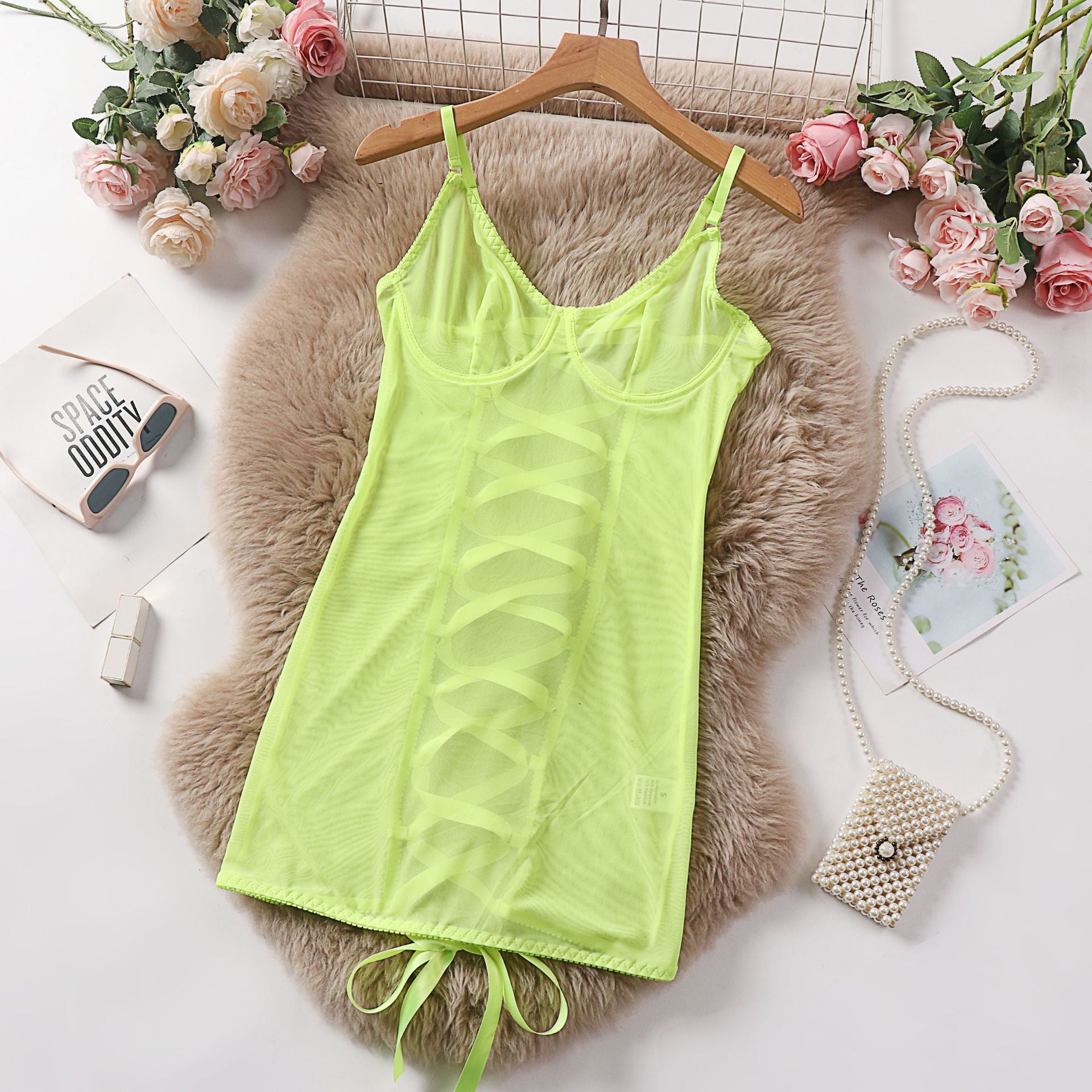 Mesh Lace Lingerie Bodysuit - Strapless Sheer - Fashions Envy