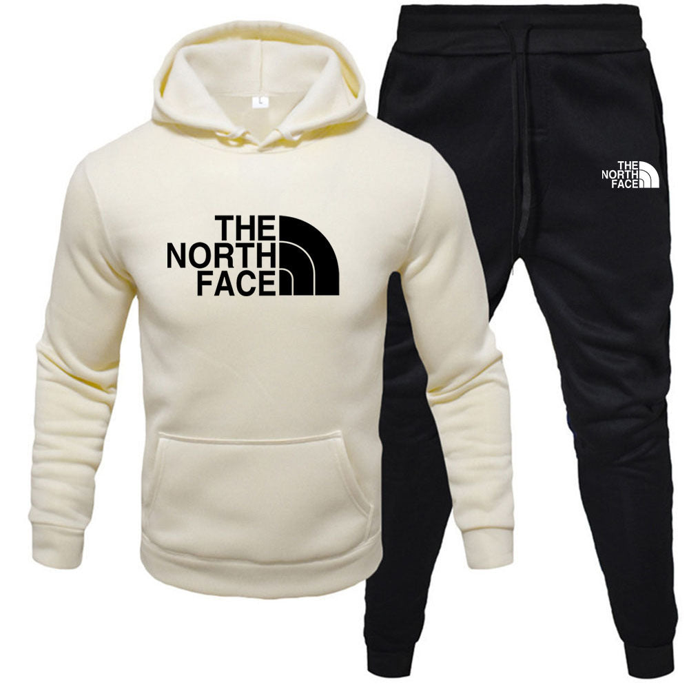 Fleece Hoodie Set - Pullover Sweatshirt Two-Piece