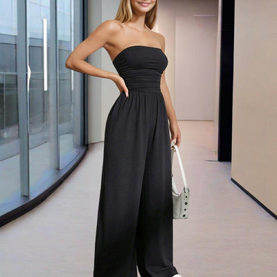 Strapless Palazzo Jumpsuit - Wide Leg Summer