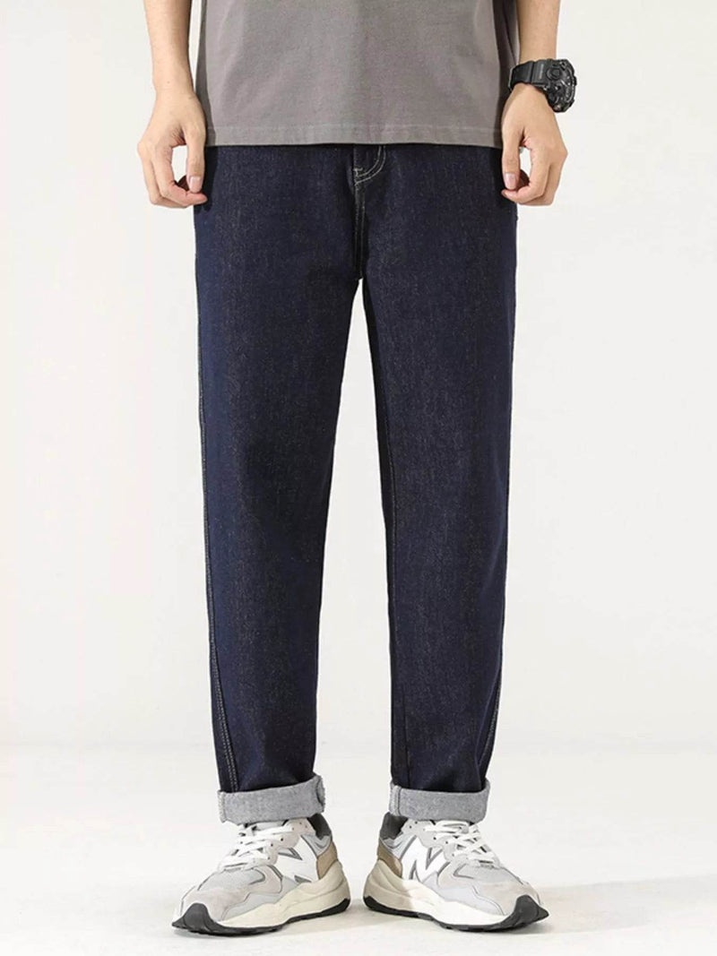 Men's Wide Leg Washed Denim Jeans - Fashions Envy