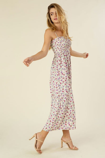 Sleeveless Smocked Cami Maxi Dress - Fashions Envy