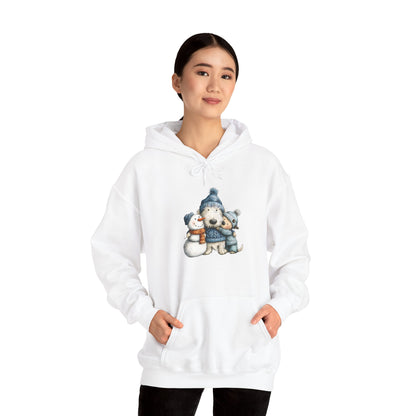 Snowman Puppy Hoodie - Adorable Winter Dog Sweatshirt