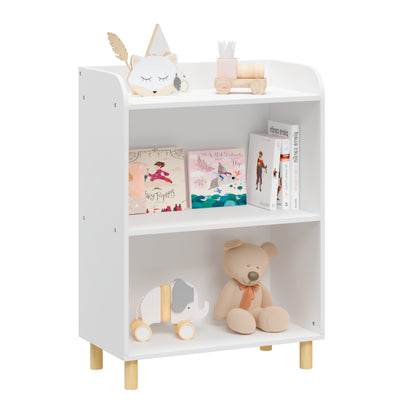 3-Tier Kid’s Bookcase Book Display Shelf and Cabinet Organizer- White_9