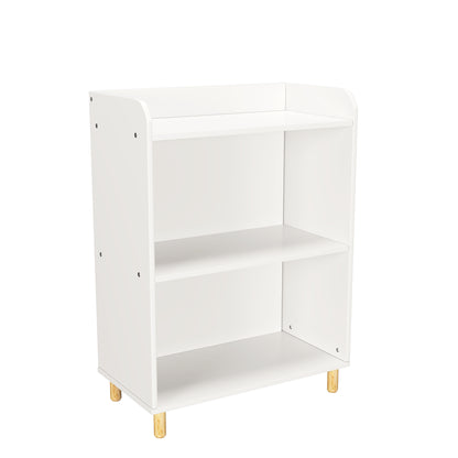 3-Tier Kid’s Bookcase Book Display Shelf and Cabinet Organizer- White_15