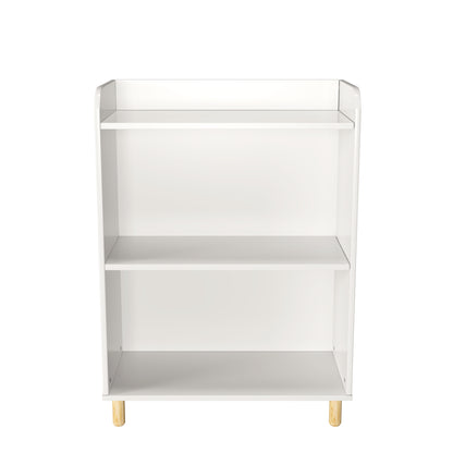 3-Tier Kid’s Bookcase Book Display Shelf and Cabinet Organizer- White_16