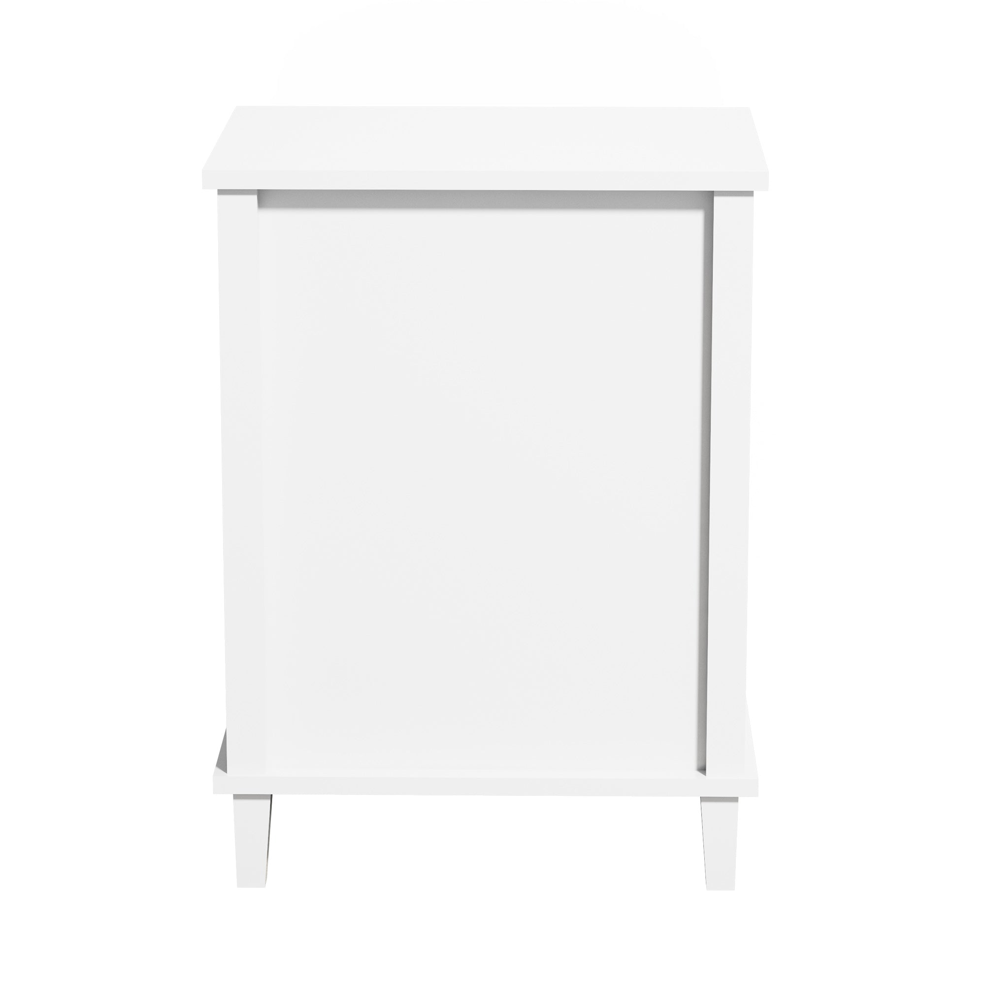 Wooden Nightstand with One Drawer and Open Shelf for Bedroom- White+Pink_7