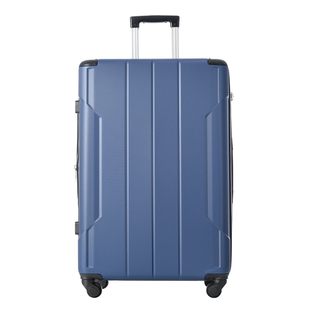 Set of 3 Piece Expandable Lightweight Spinner Suitcase with Corner Guards - Blue_4