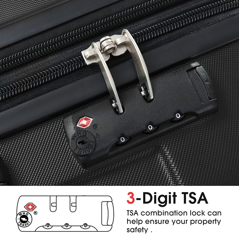 24In Expandable Lightweight Spinner Suitcase with Corner Guards - Silver Corner Protectors_14