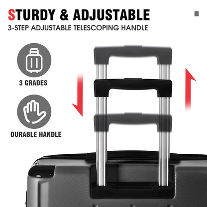 24In Expandable Lightweight Spinner Suitcase with Corner Guards - Silver Corner Protectors_15