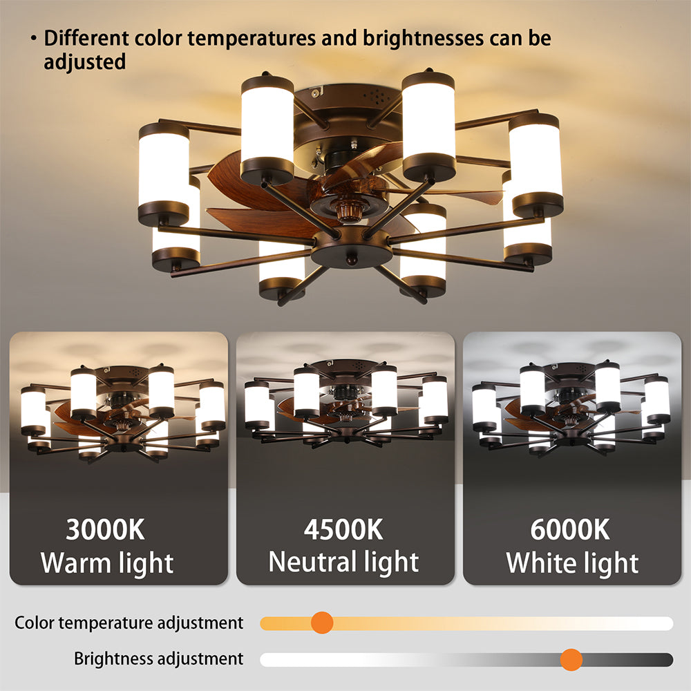 21.7 Inch Flush Mount Ceiling Fan with Remote_6