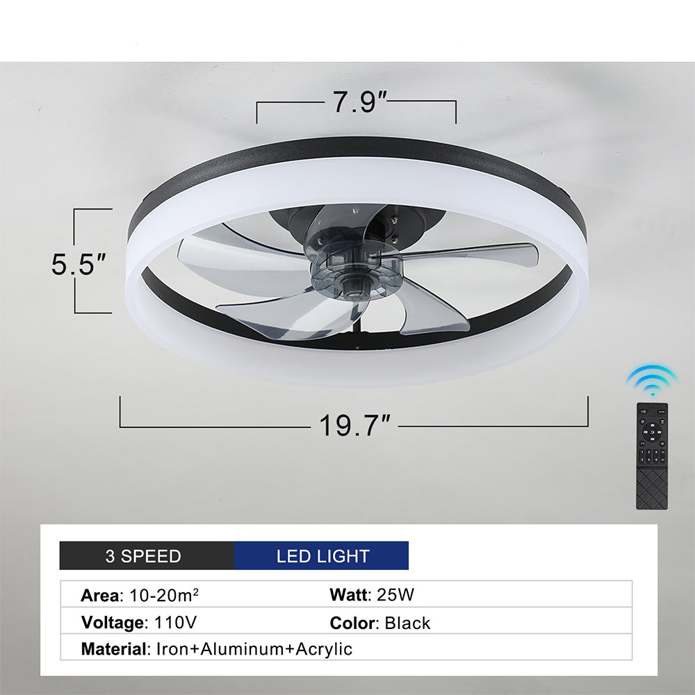 Ceiling Fan with Lights Dimmable LED_6