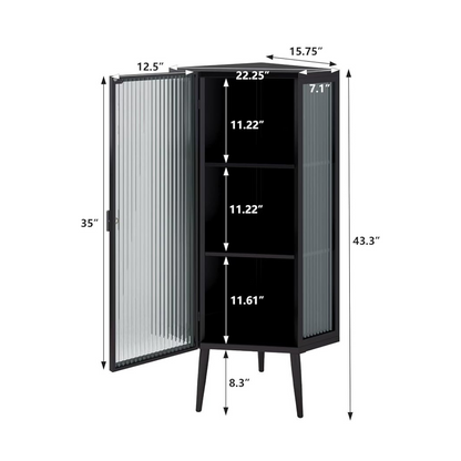 3-Tier Tempered Glass Floor Corner Cabinet for Bathroom, Living Room, and Bedroom_6