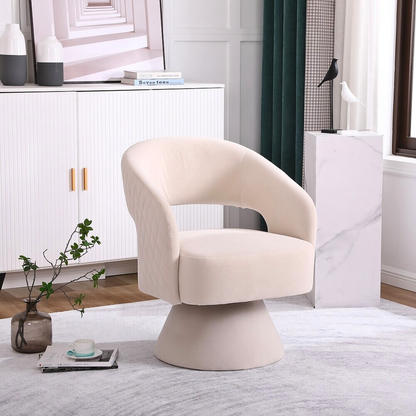 Modern Round Barrel Accent Chair for Living Room Bedroom_0