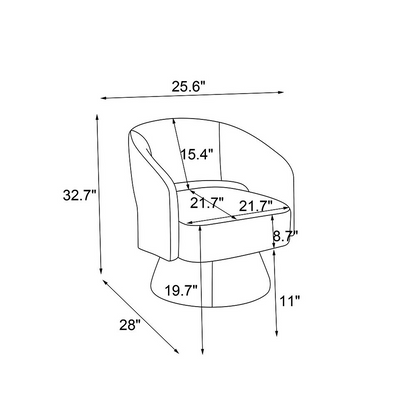 Modern Round Barrel Accent Chair for Living Room Bedroom_8