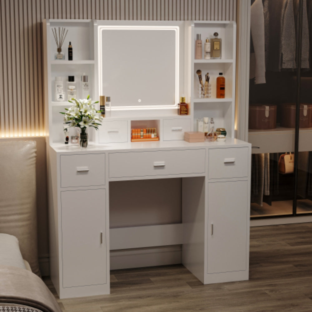 Smart Mirror Dressing Table with Drawers and Storage Cabinet