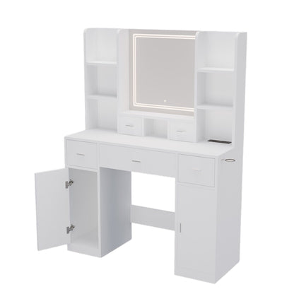 Smart Mirror Dressing Table with Drawers and Storage Cabinet
