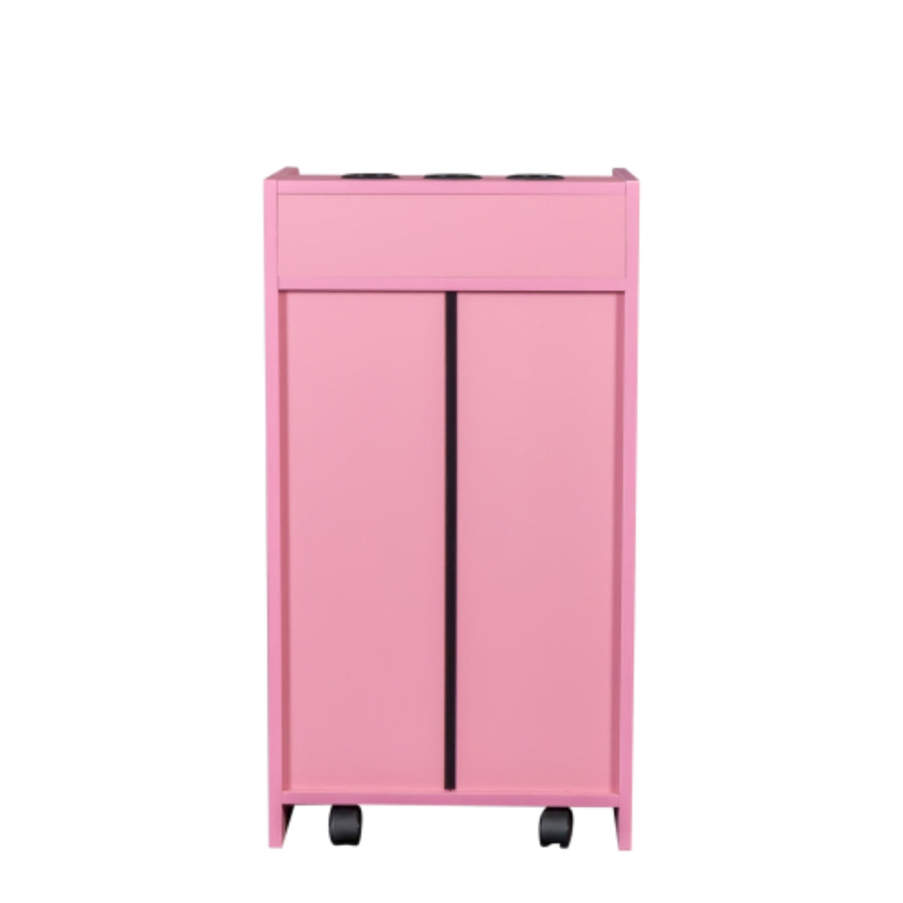 Locking Beauty Salon Storage Cabinet Hair Dryer Holder with Drawer