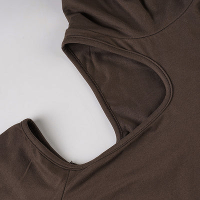 Turtleneck Bodysuit - Open Shoulder Cutout Sexy Style