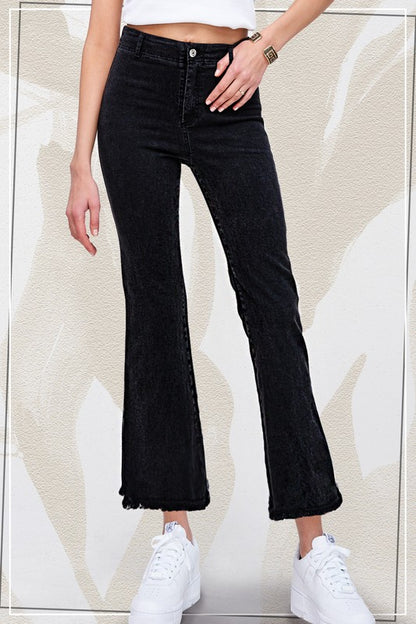 Soft Washed Stretchy High Rise Colored Denim Jeans