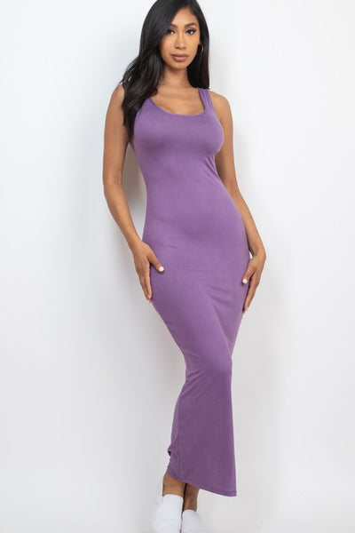 Soft Stretchy Sleeveless Basic Maxi Dress - Fashions Envy