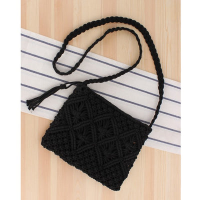 Giana Macrame Crossbody Bag - Fashions Envy