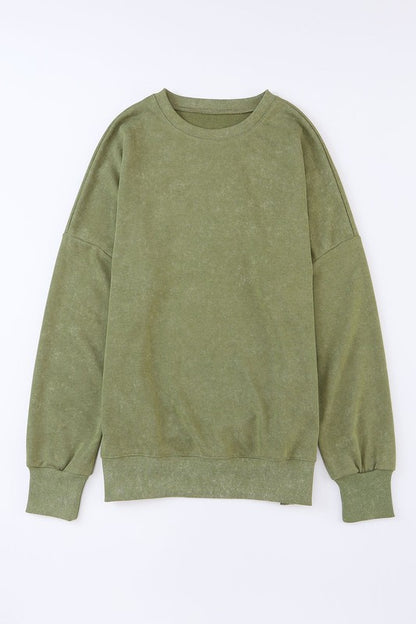 Light Washed Drop Shoulder Oversized Sweatshirt