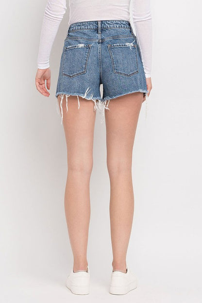 Super High Rise Light Washed Shorts