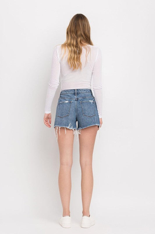 Super High Rise Light Washed Shorts