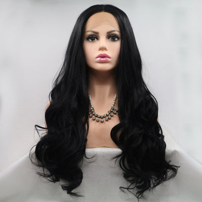 13*3" Lace Front Wigs Synthetic Long Wavy 24" 130% Density - Fashions Envy