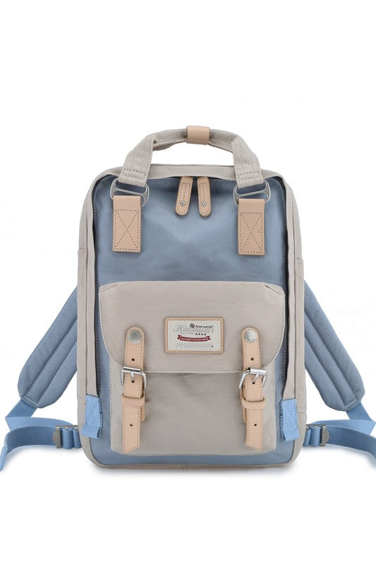 Water Resistant Vintage Look Multi Pocket Backpack