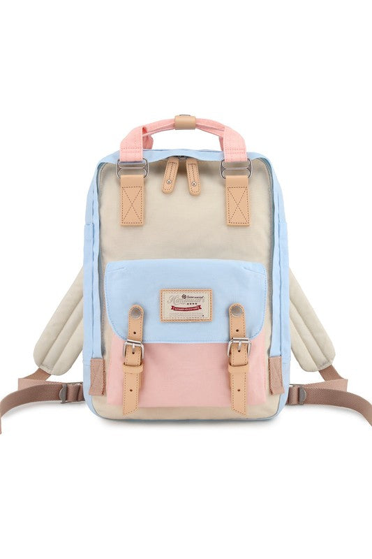 Vintage Style Waterproof Multi Pocket Backpack