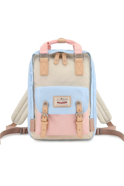 Water Resistant Vintage Look Multi Pocket Backpack