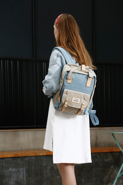 Vintage Style Waterproof Multi Pocket Backpack