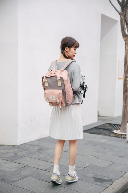 Vintage Style Waterproof Multi Pocket Backpack