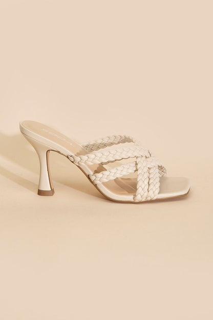 KELLAN-S Double Cross Braided Strap Heels