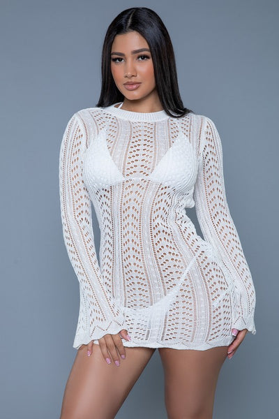 Bell Sleeve Kinsley Crochet Cover Up Mini Dress