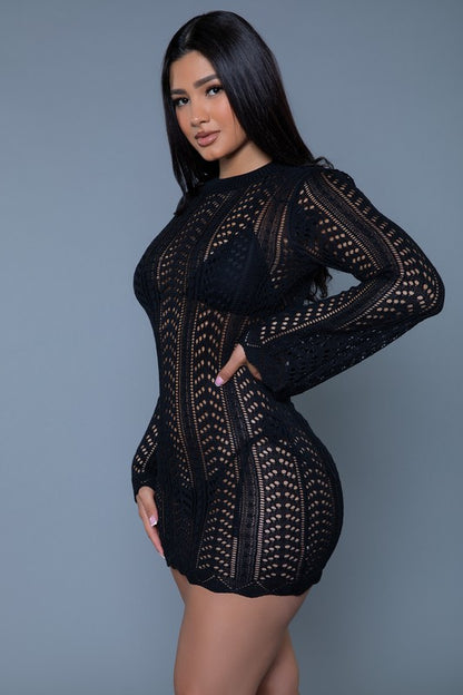 Bell Sleeve Kinsley Crochet Cover Up Mini Dress