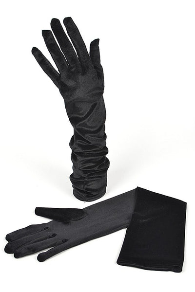 Above Elbow Elegant Long Velvet Gloves - Fashions Envy